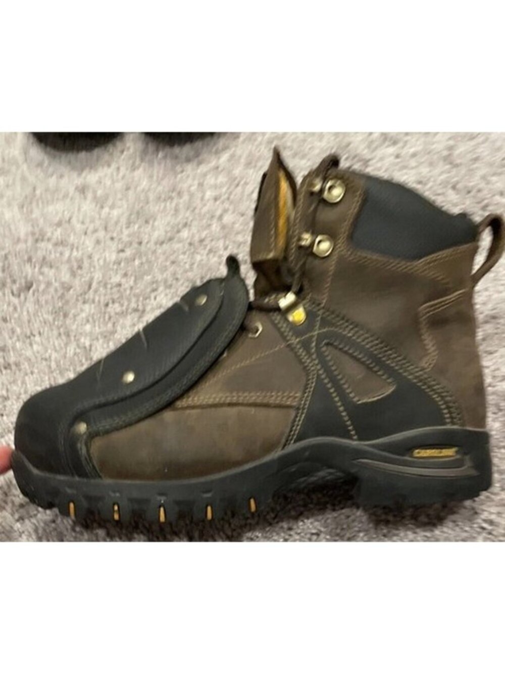 Carolina Boots Mens Size 8 2E Steel Toe Met Guard 505 Work Brown Leather